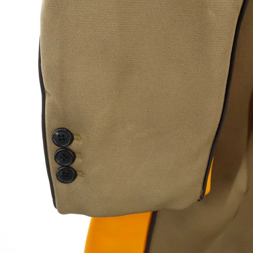 PRADA(プラダ) 23AW チェスターコート ブラウン/オレンジ SGC332 レディース