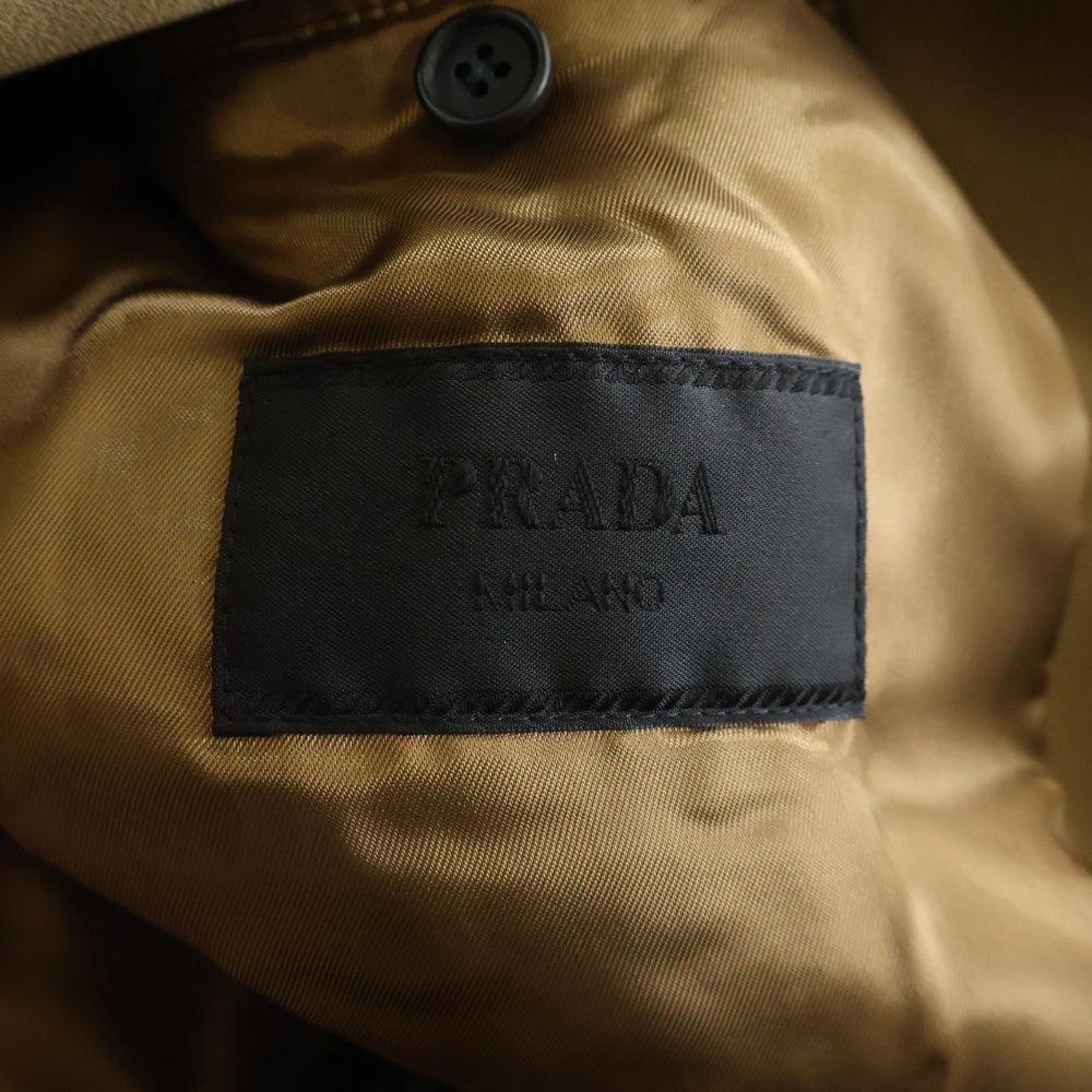 PRADA(プラダ) 23AW チェスターコート ブラウン/オレンジ SGC332 レディース