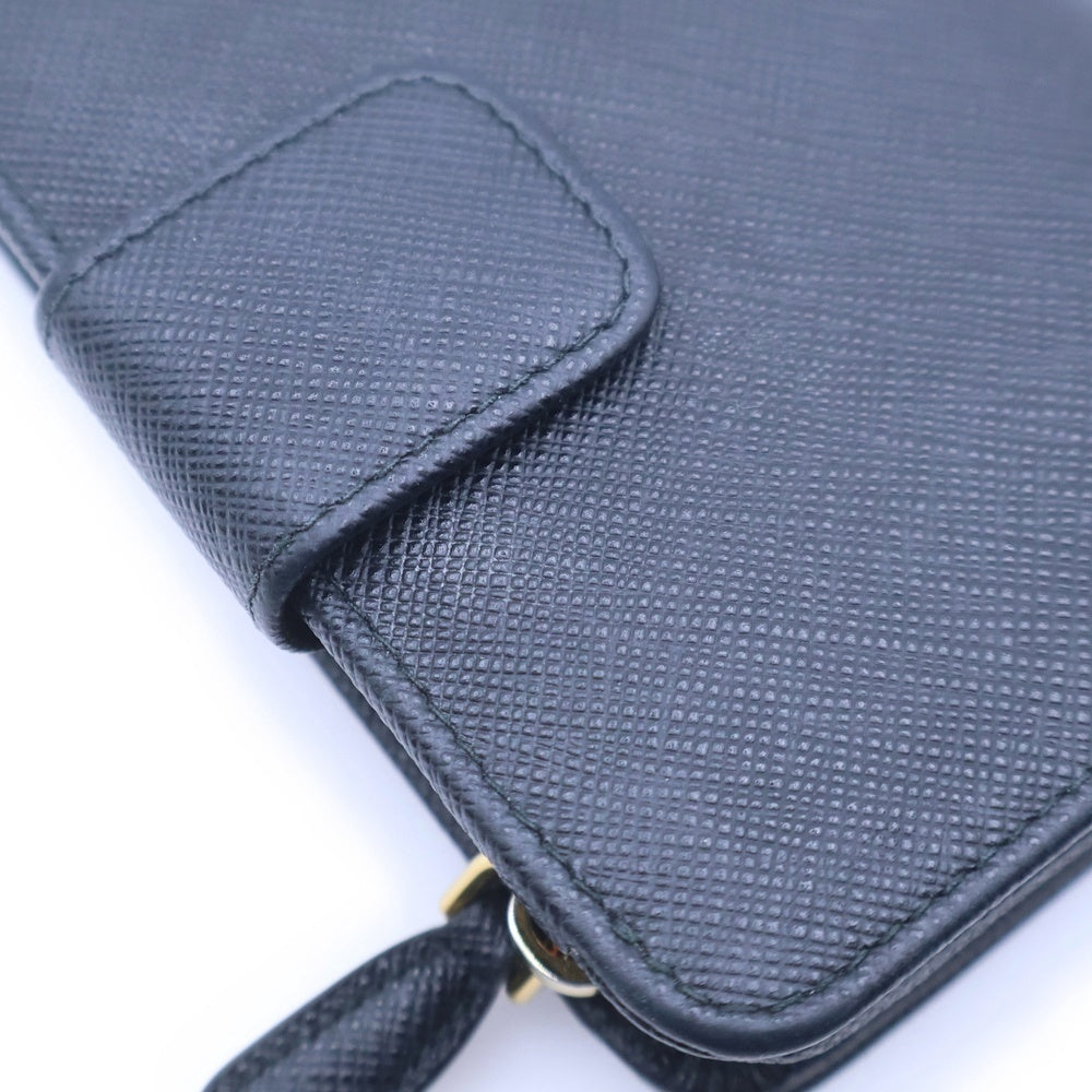 PRADA(プラダ) サフィアーノレザー 二つ折り財布 ブラック 1ML018 レディース