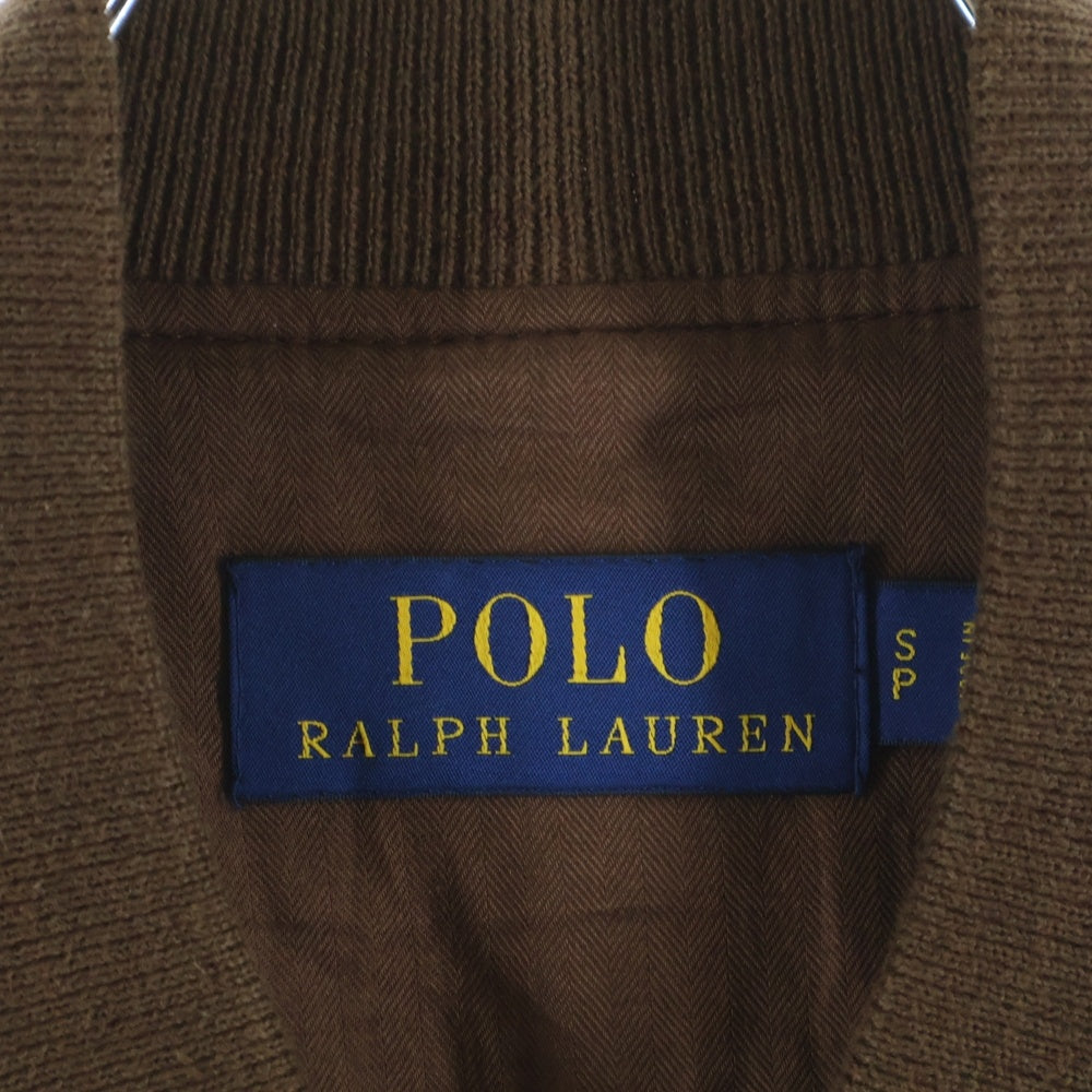 POLO RALPH LAUREN(ポロラルフローレン) スウェードレザー ジップアップ ボンバー ジャケット ブルゾン ブラウン