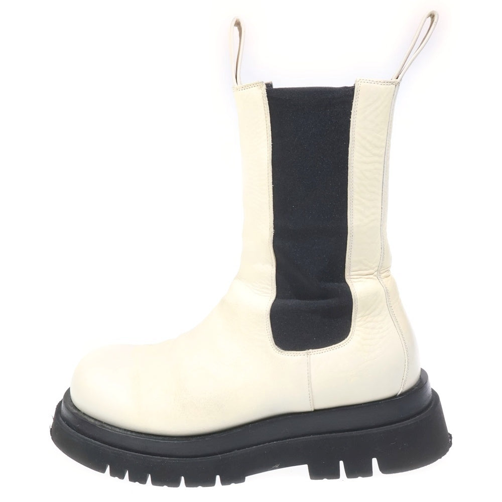 BOTTEGA VENETA(ボッテガヴェネタ) Lug Boots サイドゴア レザーラグブーツ ホワイト