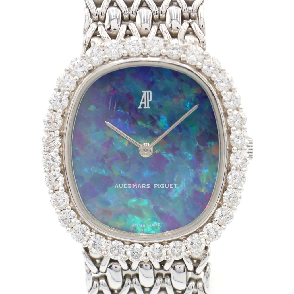 AUDEMARS PIGUET(オーデマ ピゲ) コブラ ダイヤベゼル ブラックオパール文字盤 手巻き 腕時計 K18WG ホワイトゴールド