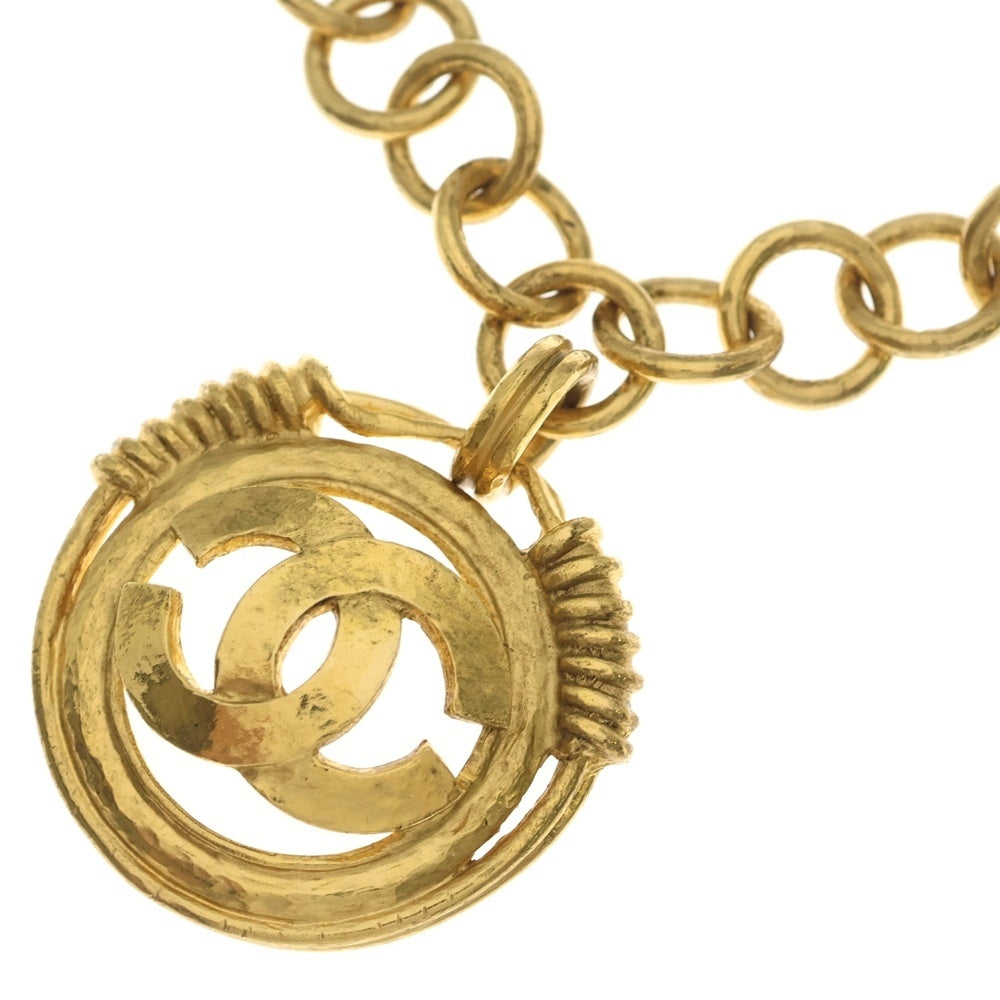 CHANEL(シャネル) ココマーク ラウンド ネックレス ペンダント チェーン ゴールド GP レディース