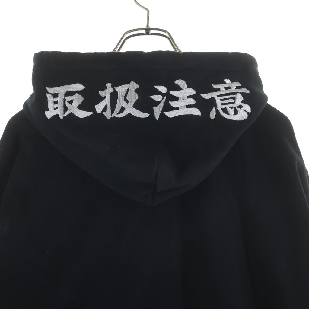 THE BLACK EYE PATCH(ブラックアイパッチ) ロゴ パーカー ブラック コットン #L