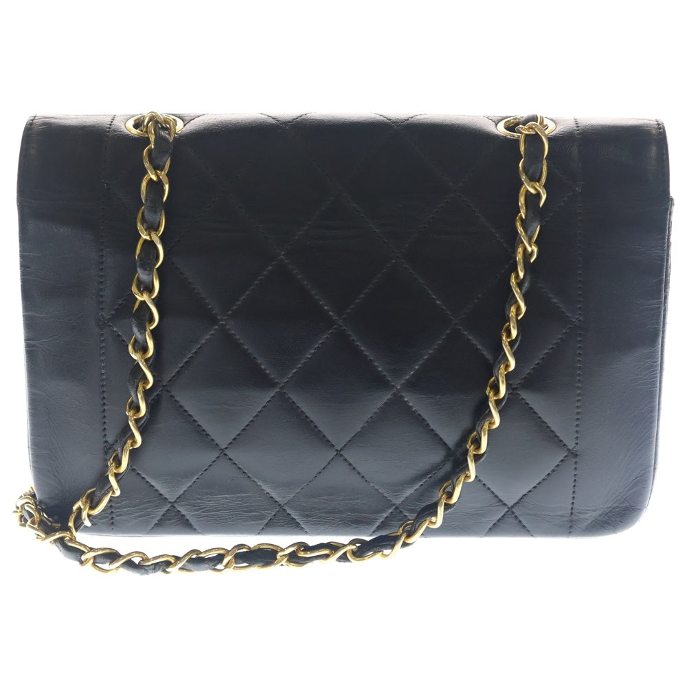 CHANEL(シャネル) ダイアナ22 チェーンショルダーバッグ ラムスキン ブラック ゴールド金具 レディース