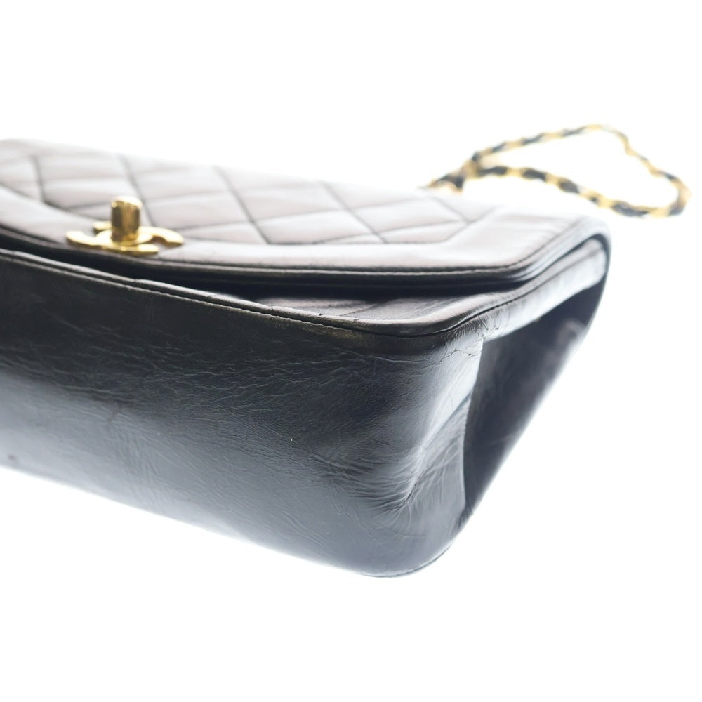 CHANEL(シャネル) ダイアナ22 チェーンショルダーバッグ ラムスキン ブラック ゴールド金具 レディース