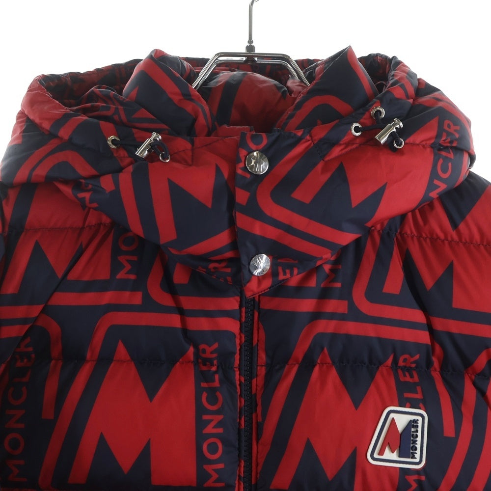 MONCLER(モンクレール) 20AW FRIOLAND F20911A59800 54AN4 総柄ダウンジャケット ネイビー×レッド