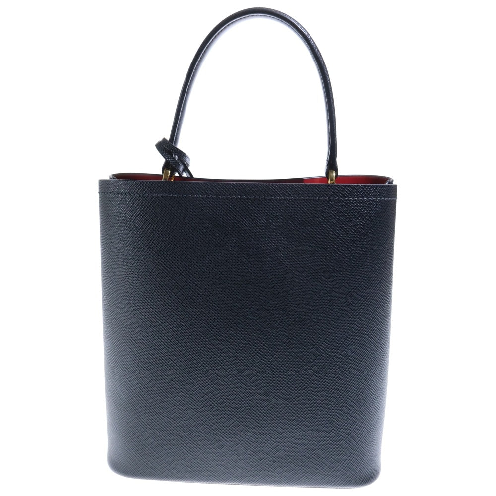 PRADA(プラダ) パニエ 2WAYショルダーバッグ ハンドバッグ ブラック レザー 1BA212 ゴールド金具 レディース