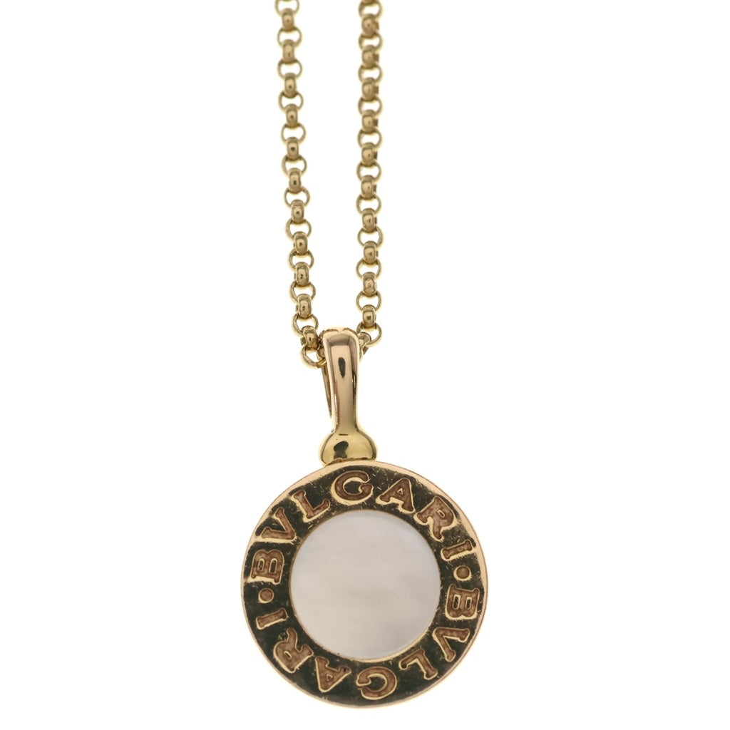 BVLGARI(ブルガリ) ブルガリブルガリ ネックレス ペンダント チェーン ゴールド×ホワイト パール Au750YG