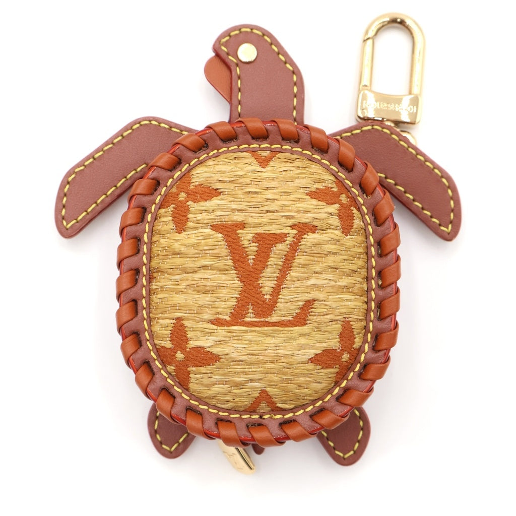 LOUIS VUITTON(ルイヴィトン) モノグラム タートル バッグチャーム ポーチ ケース ブラウン PVC M02576 ゴールド金具 レディース