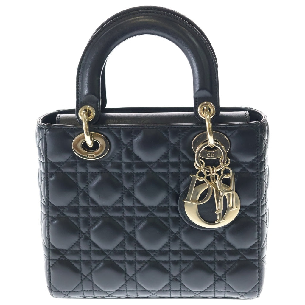 Christian Dior(クリスチャンディオール) レディディオール マイ レディディオール 2WAYバッグ ショルダーバッグ ハンドバッグ ミニバッグ ブラック レザー M0538OCAL ゴールド金具