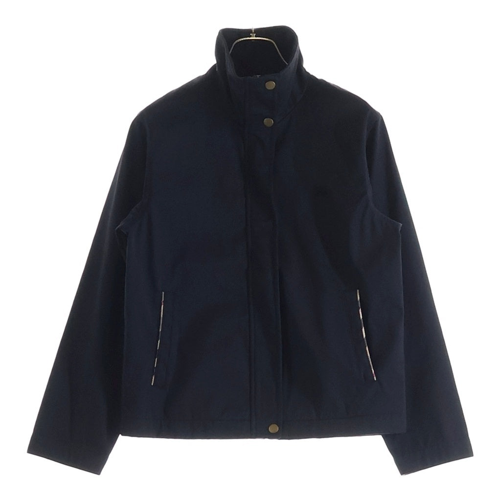 BURBERRY(バーバリー) スタンドカラー ジップアップ ジャケット ブラック レディース
