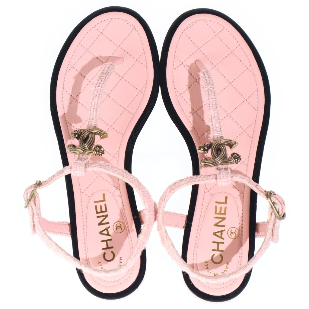 CHANEL(シャネル) ココマーク サンダル ピンク #37 レディース