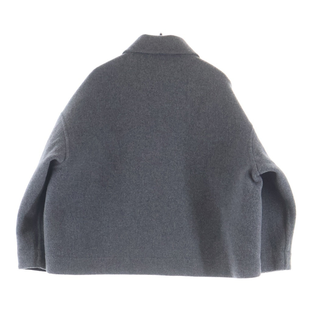JIL SANDER NAVY(ジルサンダーネイビー) メルトンウール ジップアップジャケット グレー レディース