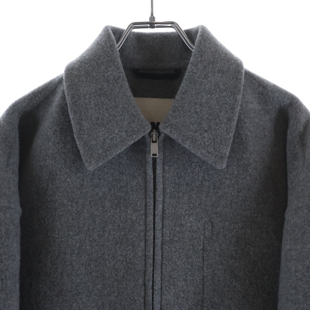 JIL SANDER NAVY(ジルサンダーネイビー) メルトンウール ジップアップジャケット グレー レディース