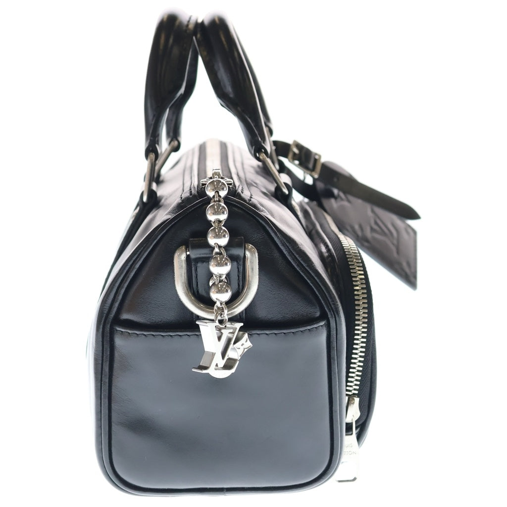 LOUIS VUITTON(ルイヴィトン) キーポルカーゴバンドリエール25 2WAYバッグ ショルダーバッグ ミニボストンバッグ ハンドバッグ ブラック レザー M13988 シルバー金具 レディース