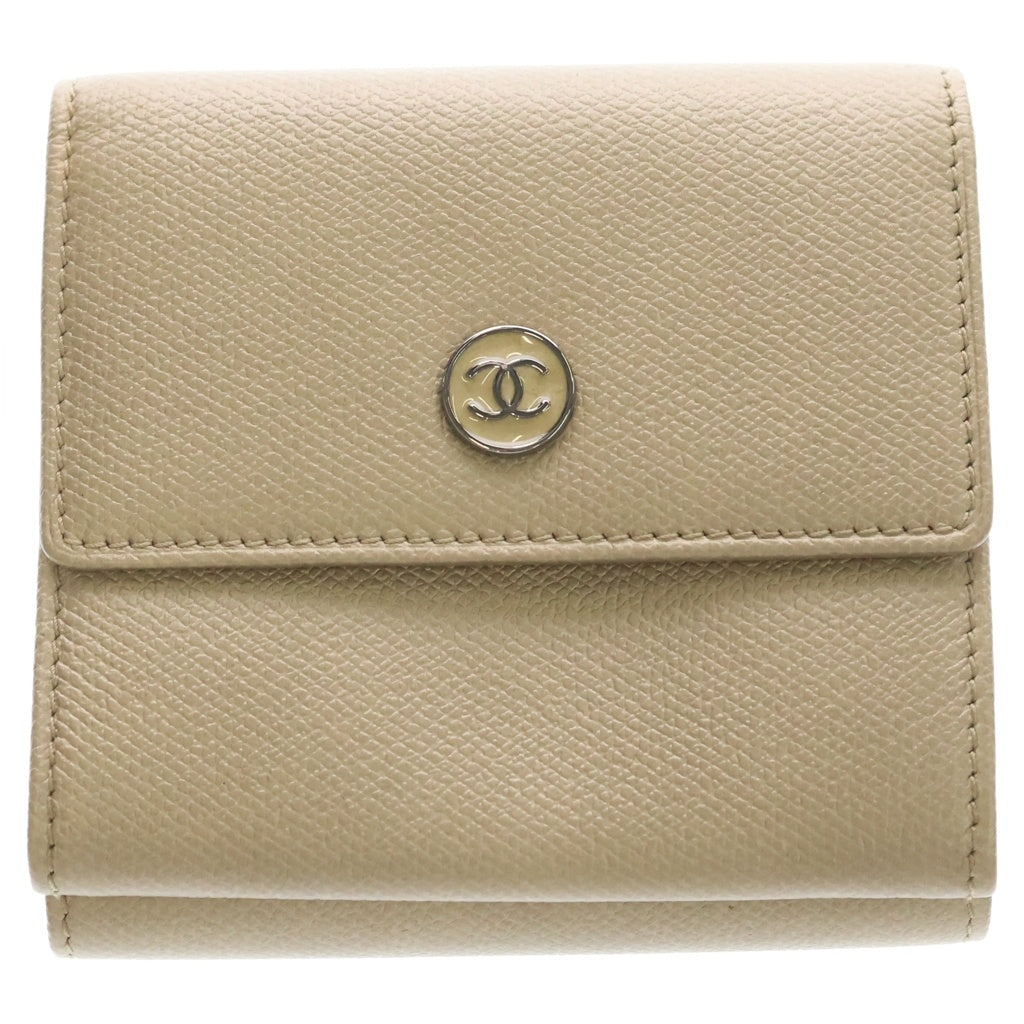 CHANEL(シャネル) ココマーク コンパクトウォレット ゴールド レザー レディース