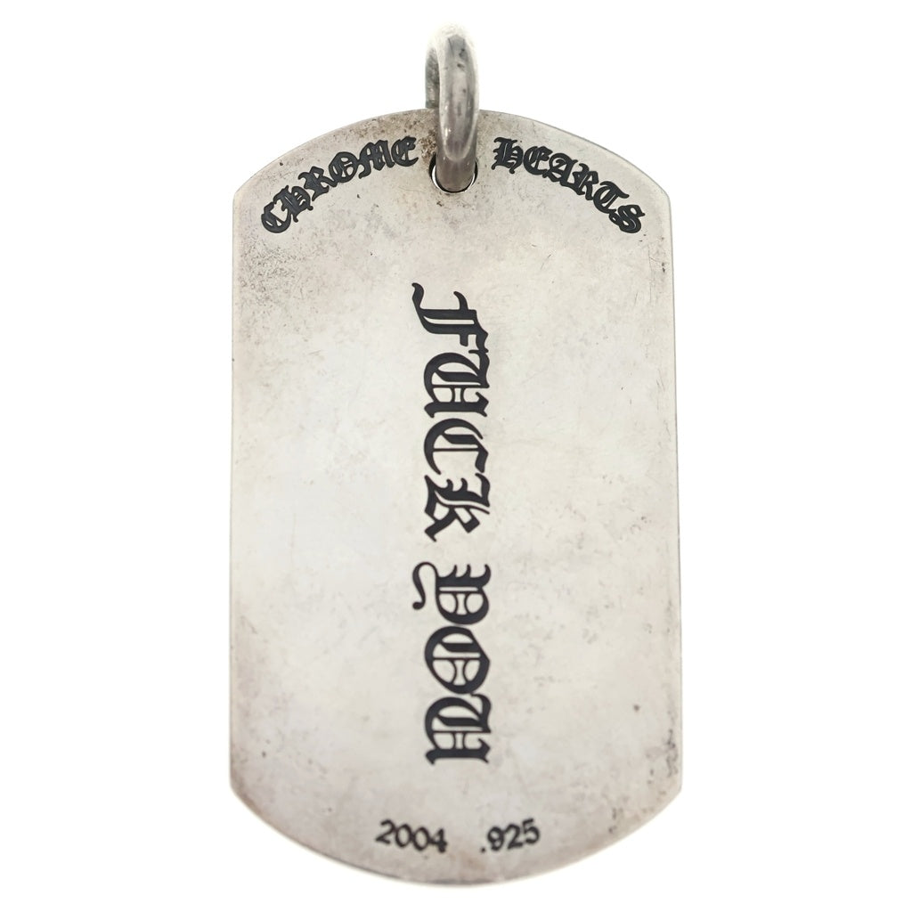 CHROME HEARTS(クロムハーツ) LAS VEGAS限定 D/TAG LRG LTD ラスベガス限定 ラージ ドッグタグ ネックレス トップ ボールチェーン付き シルバー
