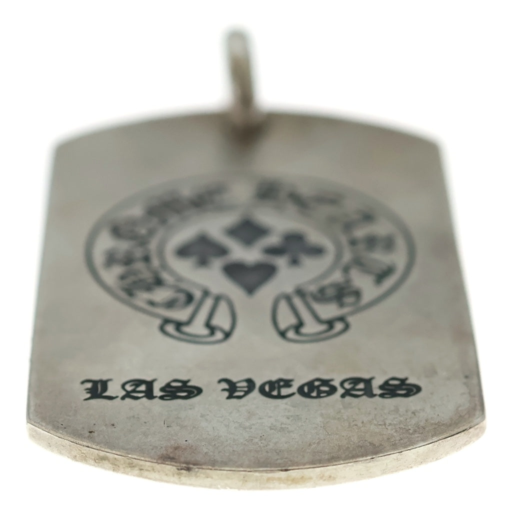 CHROME HEARTS(クロムハーツ) LAS VEGAS限定 D/TAG LRG LTD ラスベガス限定 ラージ ドッグタグ ネックレス トップ ボールチェーン付き シルバー