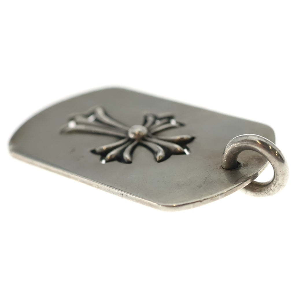 CHROME HEARTS(クロムハーツ) D TAG LRG TNY CRS カットアウトタイニーCHクロス ラージドッグタグ ネックレストップ シルバー