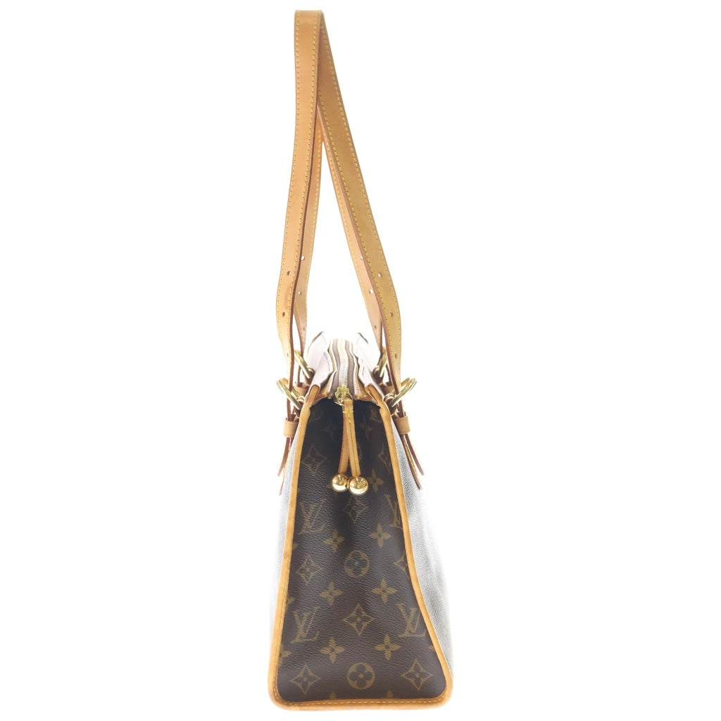 LOUIS VUITTON(ルイヴィトン) モノグラム ポパンクール・オ ハンドバッグ トートバッグ ブラウン レザー×PVC M40007 ゴールド金具 レディース