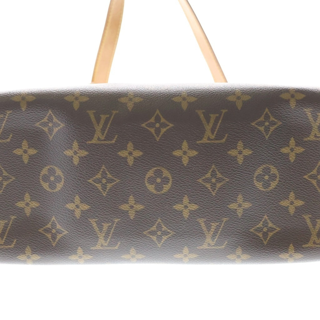 LOUIS VUITTON(ルイヴィトン) モノグラム ポパンクール・オ ハンドバッグ トートバッグ ブラウン レザー×PVC M40007 ゴールド金具 レディース