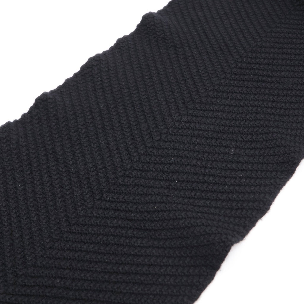 BOTTEGA VENETA(ボッテガヴェネタ) ニットコントラストマフラー ブラック #200×26 レディース