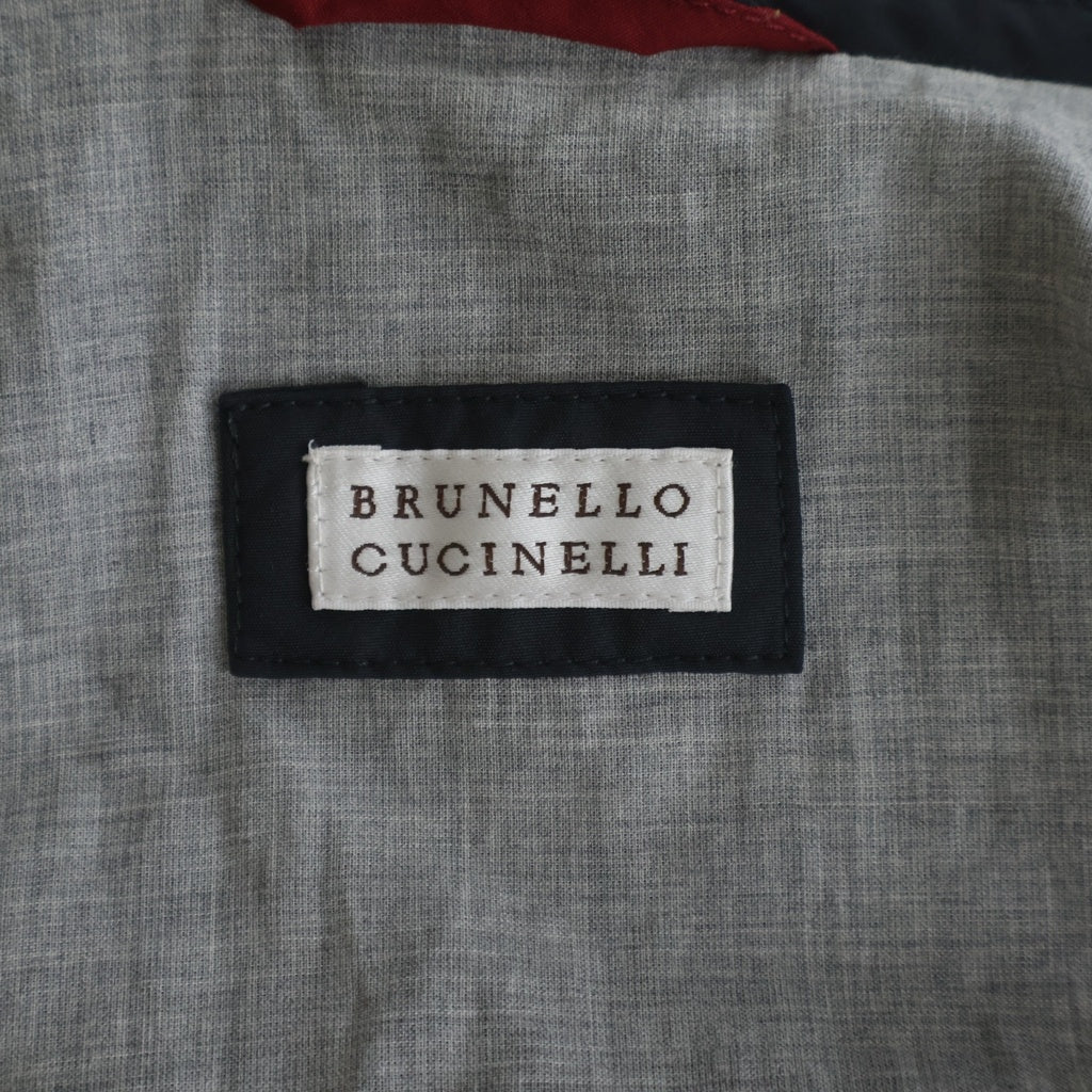 BRUNELLO CUCINELLI(ブルネロクチネリ) エルボーパッチナイロンジャケット ネイビー #50