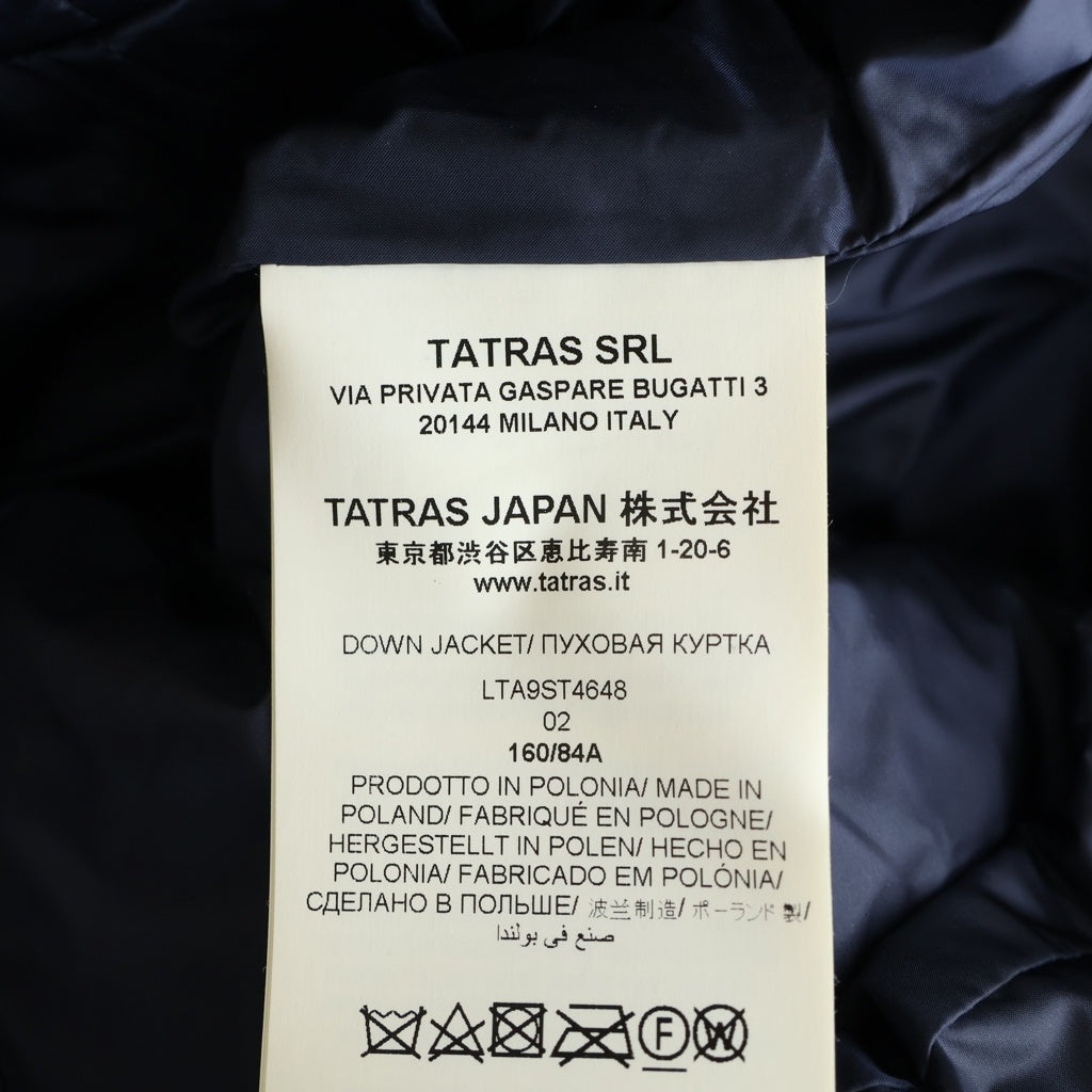 TATRAS(タトラス) ノーカラー ライト ダウン ジャケット ネイビー LTA9ST4648 レディース