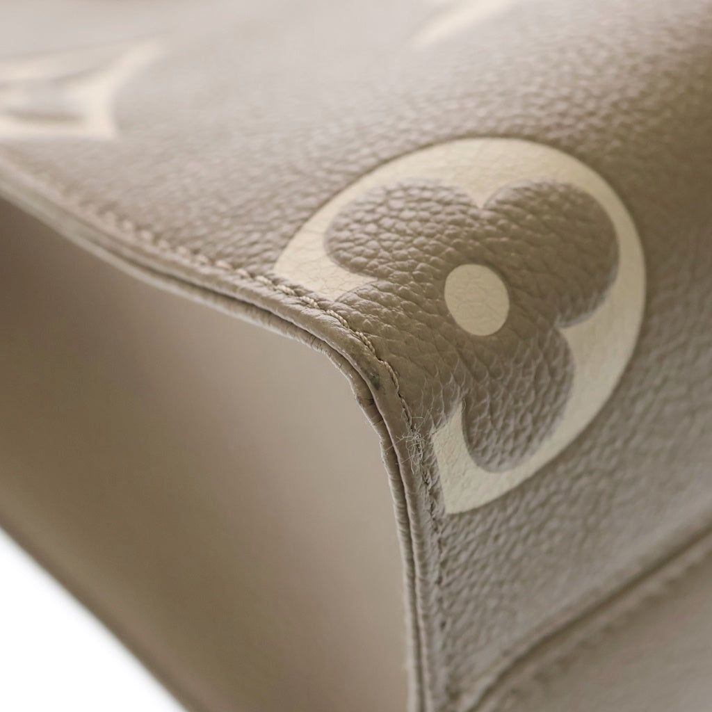 LOUIS VUITTON(ルイヴィトン) モノグラムジャイアント アンプラント オンザゴーPM 2WAYバッグ ハンドバッグ ショルダーバッグ ベージュ レザー M45779 ゴールド金具 レディース
