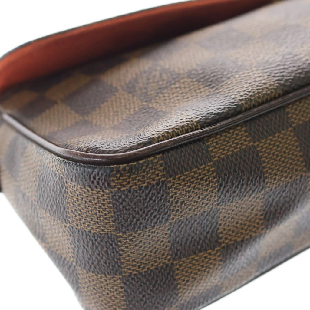 LOUIS VUITTON(ルイヴィトン) ダミエ レコレーター ハンドバッグ ワンショルダーバッグ ブラウン レザー×PVC M51299 ゴールド金具 レディース