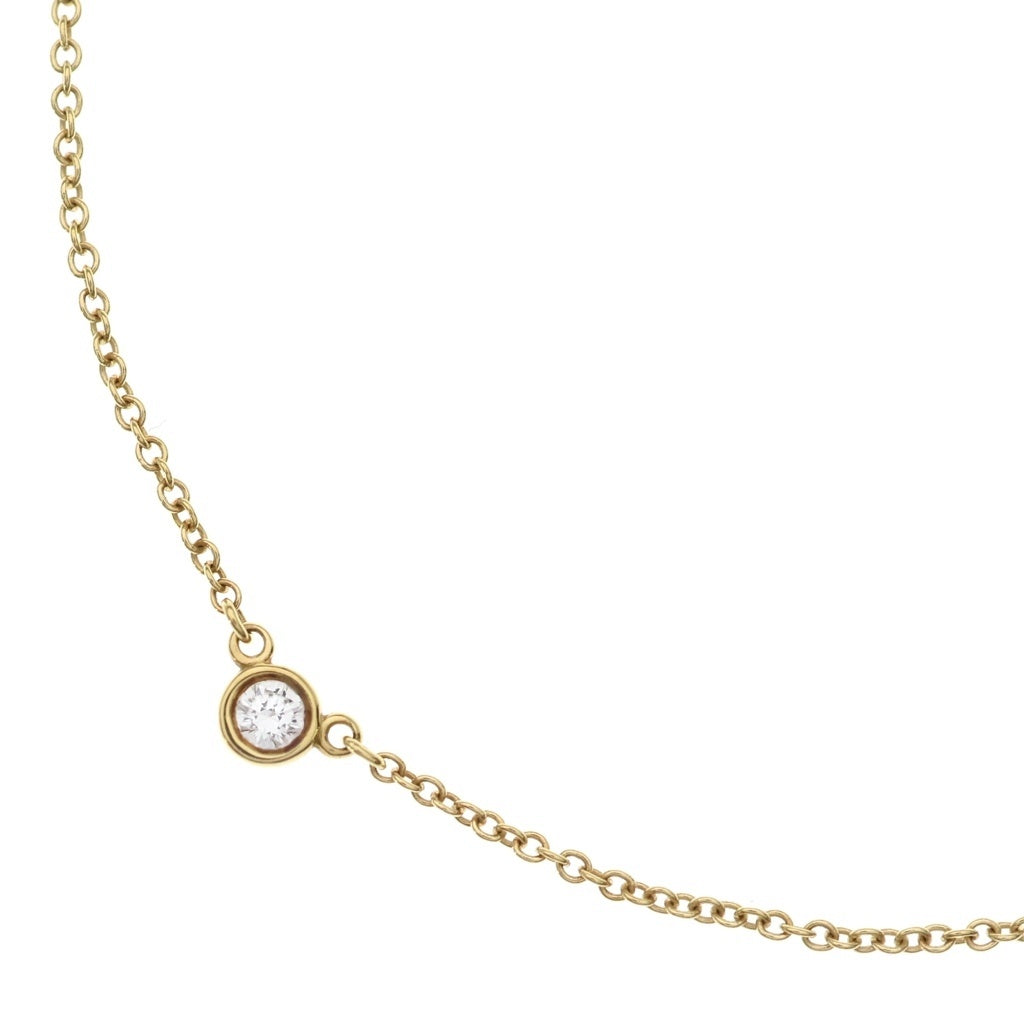 TIFFANY & Co.(ティファニー) バイザヤード 1Pダイヤネックレス ペンダント チェーン ゴールド Au750YG レディース