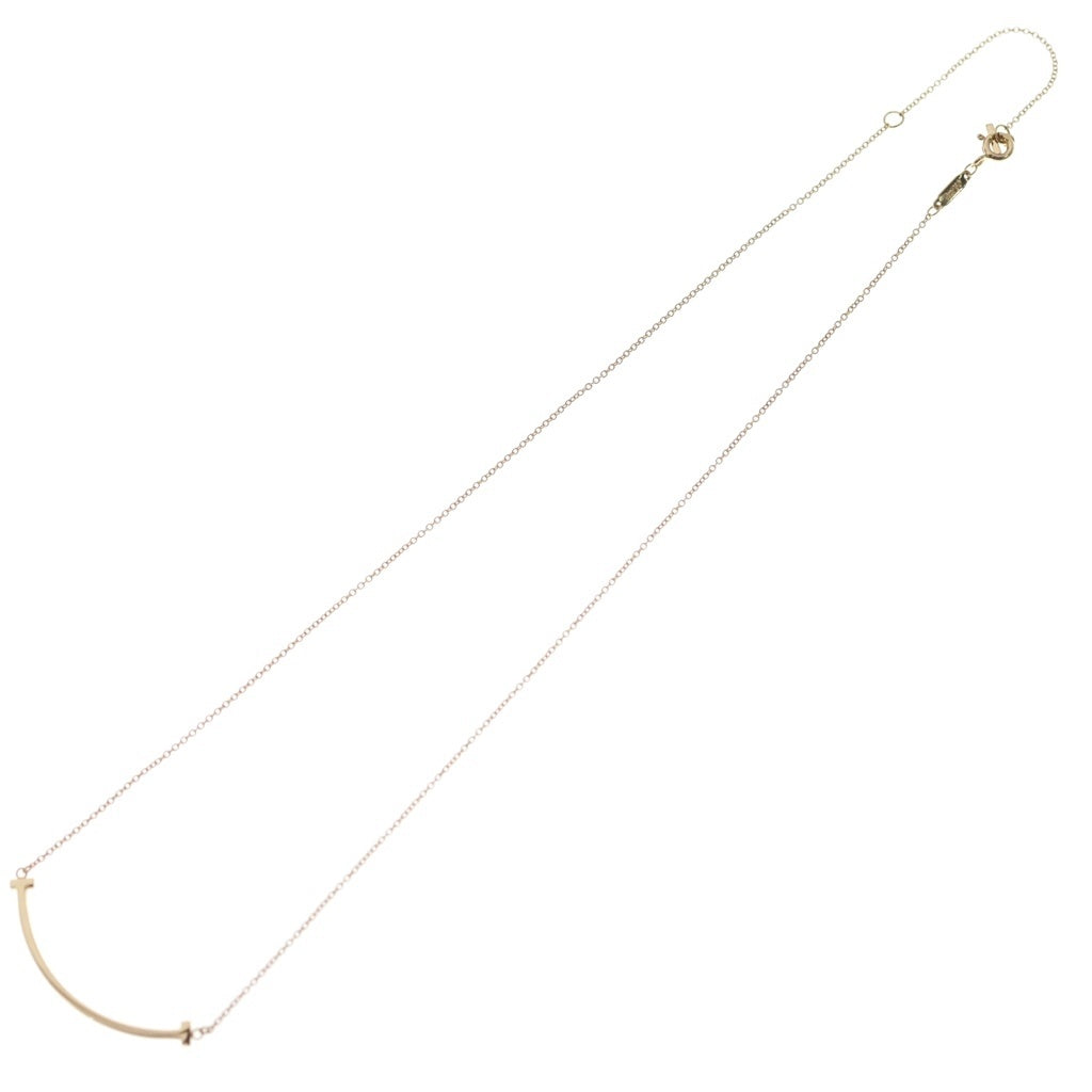 TIFFANY & Co.(ティファニー) Tスマイル スモール ネックレス ペンダント チェーン ゴールド Au750 レディース