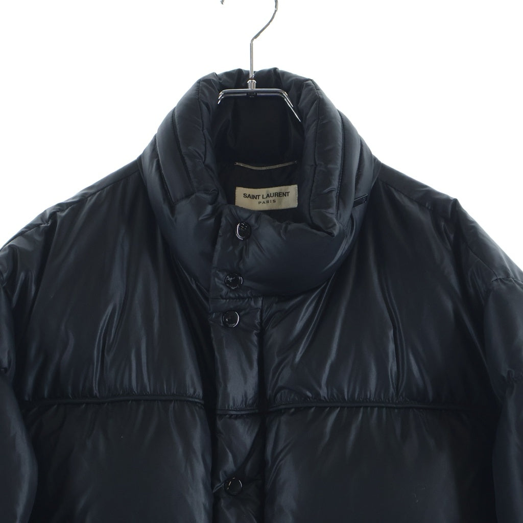 SAINT LAURENT PARIS(サンローランパリ) スタンドカラー ジップアップ ダウンジャケット ブラック 671966 Y744T