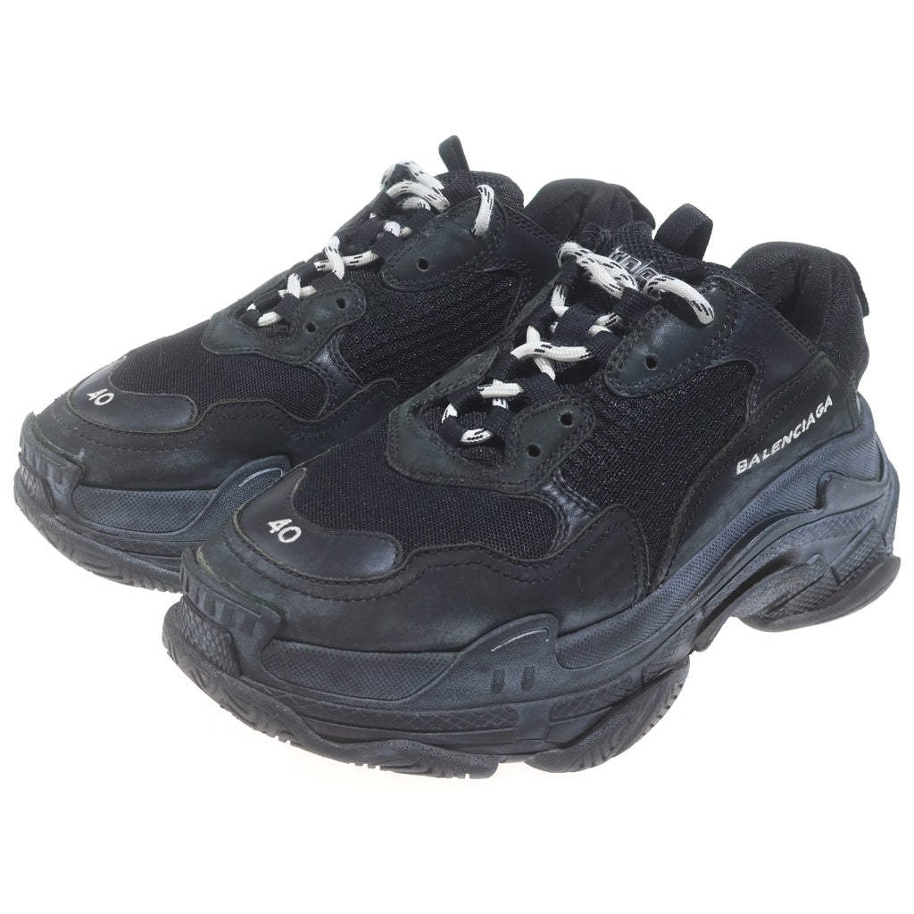 BALENCIAGA(バレンシアガ) TRIPLE Sトリプルエス ダート加工 ダッド スニーカー ブラック 483514