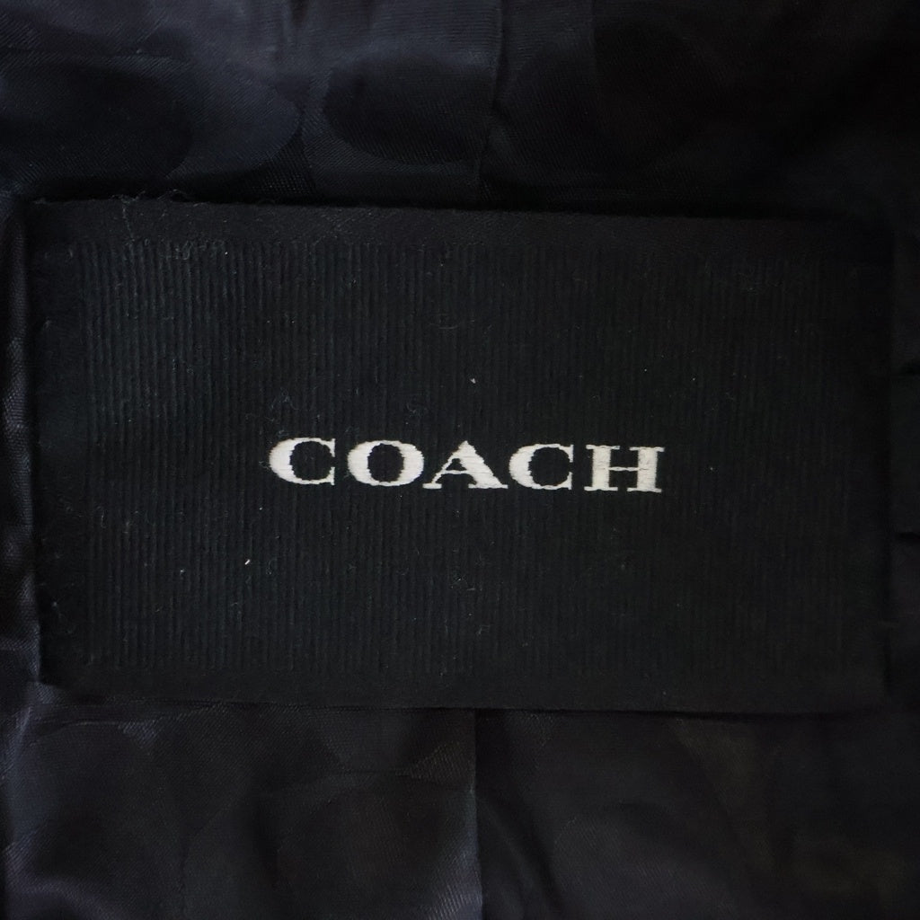 COACH(コーチ) Cロゴ レザージャケット シープスキン 羊革 スナップボタン ブラウン CM397 レディース