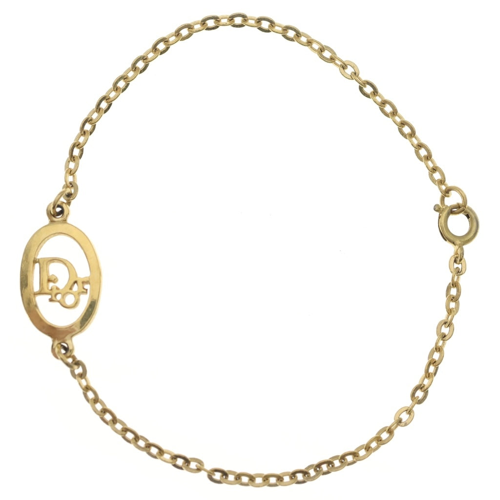 DIOR(ディオール) CD ロゴ オーバル チェーン ブレスレット ゴールド
