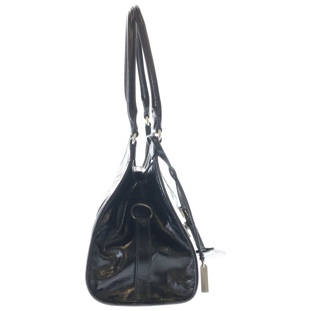 PRADA(プラダ) ソフトラックス ハンドバッグ ブラック レザー 1BG580 シルバー金具 レディース