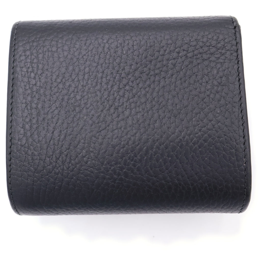GUCCI(グッチ) GGマーモント 二つ折り財布 黒 レザー 598587 218400 箱 レディース