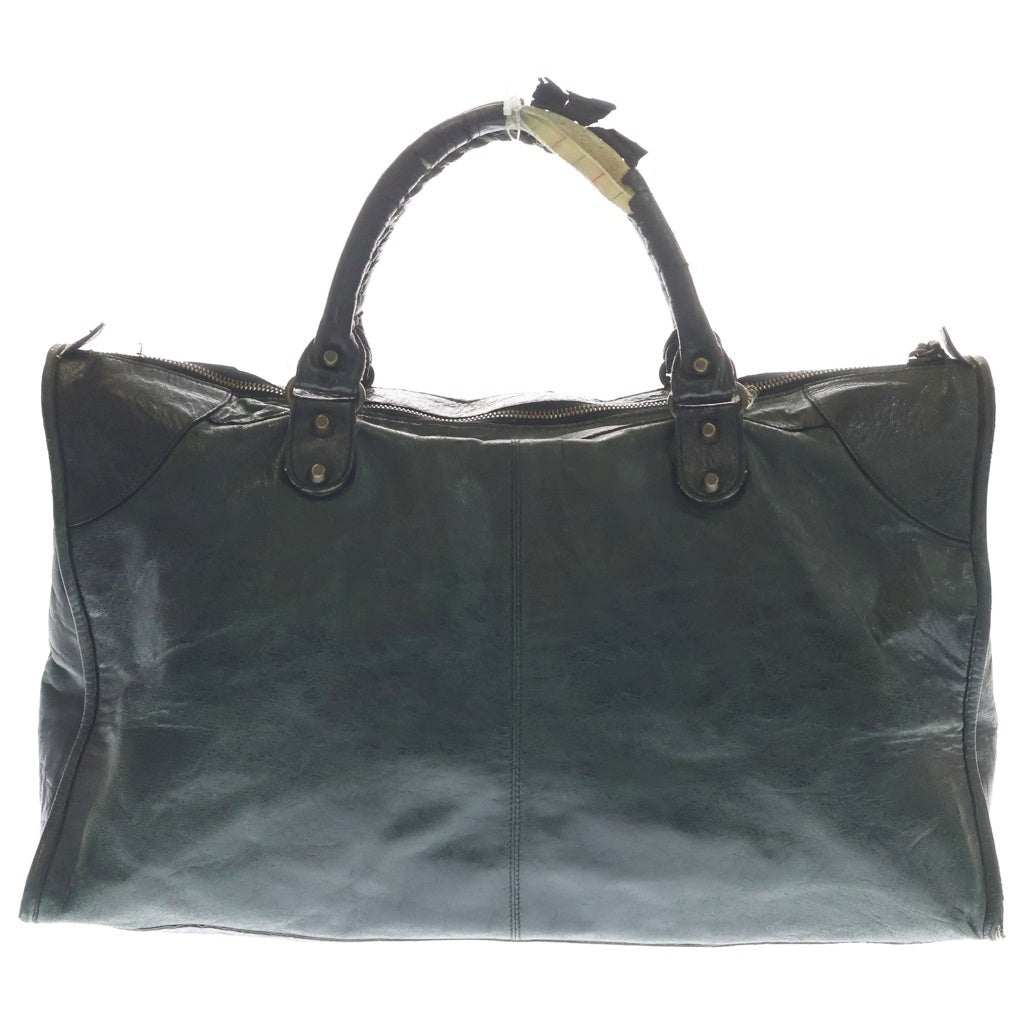 BALENCIAGA(バレンシアガ) ザ シティ ラージ ハンドバッグ ブラック レザー ゴールド金具