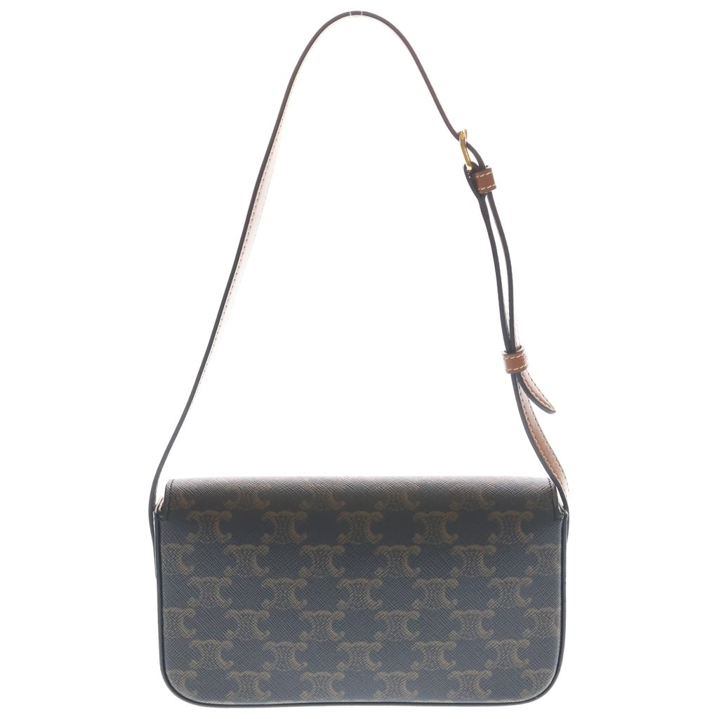 CELINE(セリーヌ) トリオンフ クロード PVC レザー ショルダーバッグ ブラウン 194142 レディース