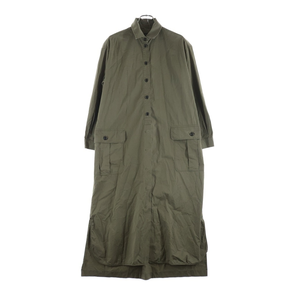 Max Mara(マックスマーラ) コットン ロングシャツワンピース カーキ 522601996 レディース