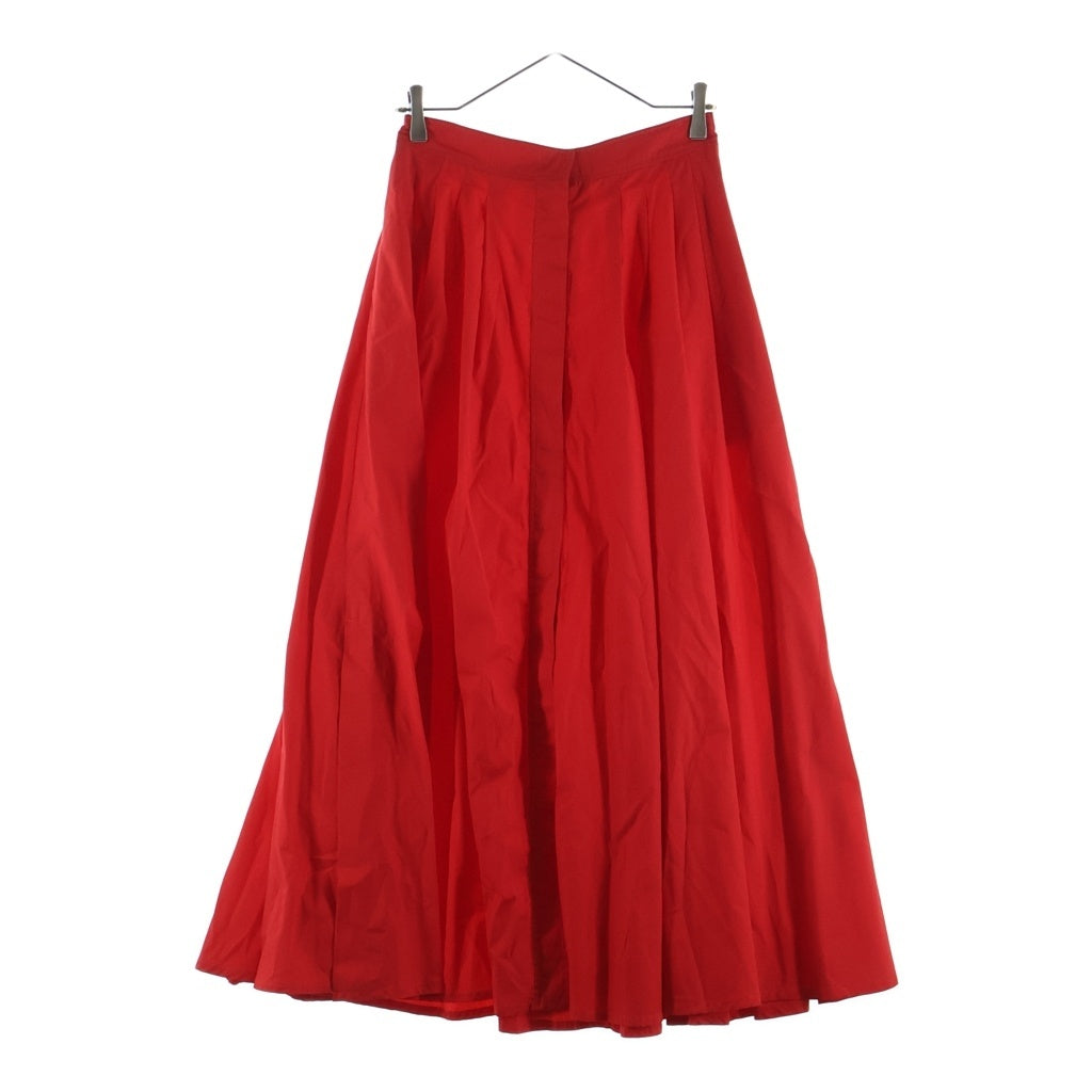 Max Mara(マックスマーラ) フレア ロングスカート タック入り コットン レッド 23610104316 レディース