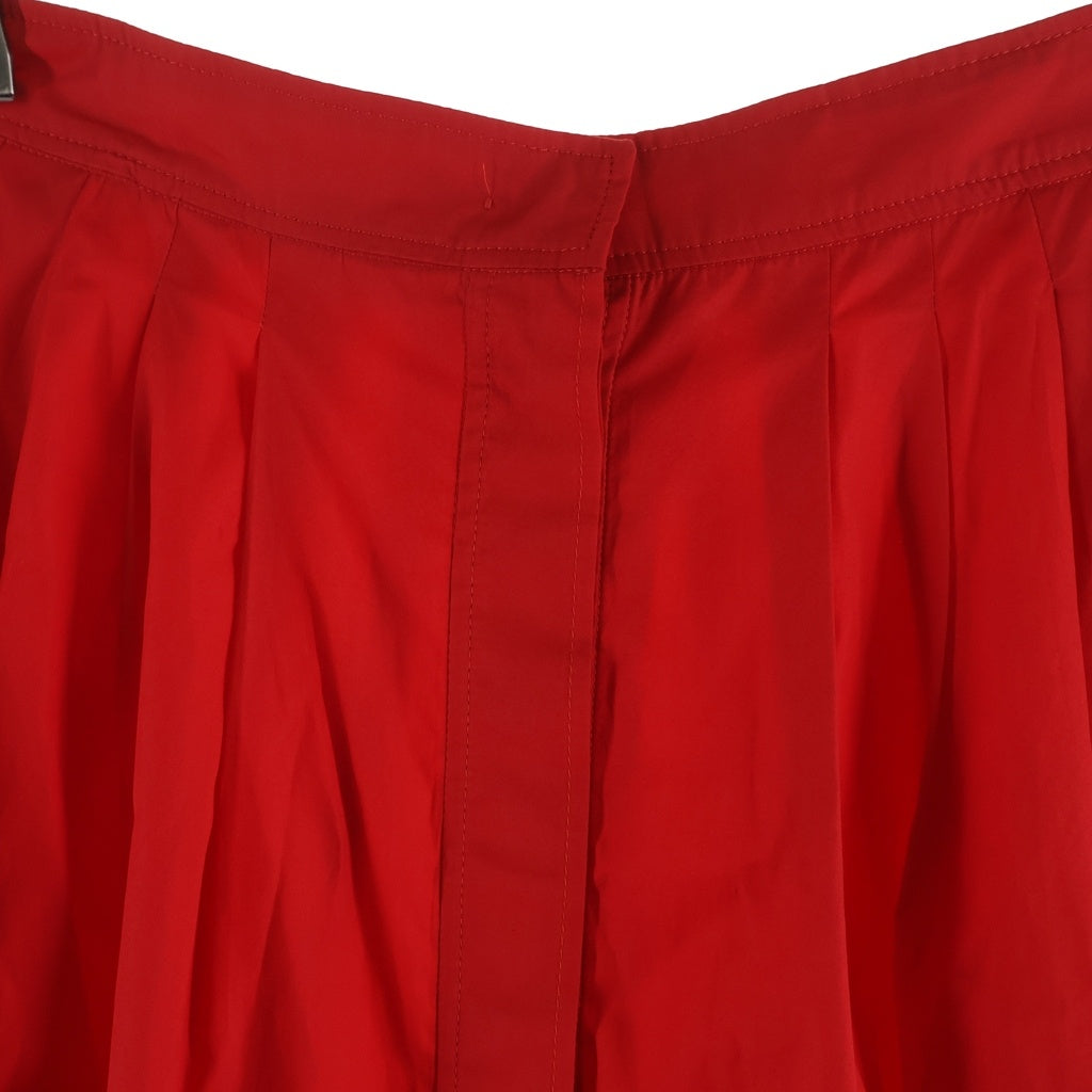 Max Mara(マックスマーラ) フレア ロングスカート タック入り コットン レッド 23610104316 レディース