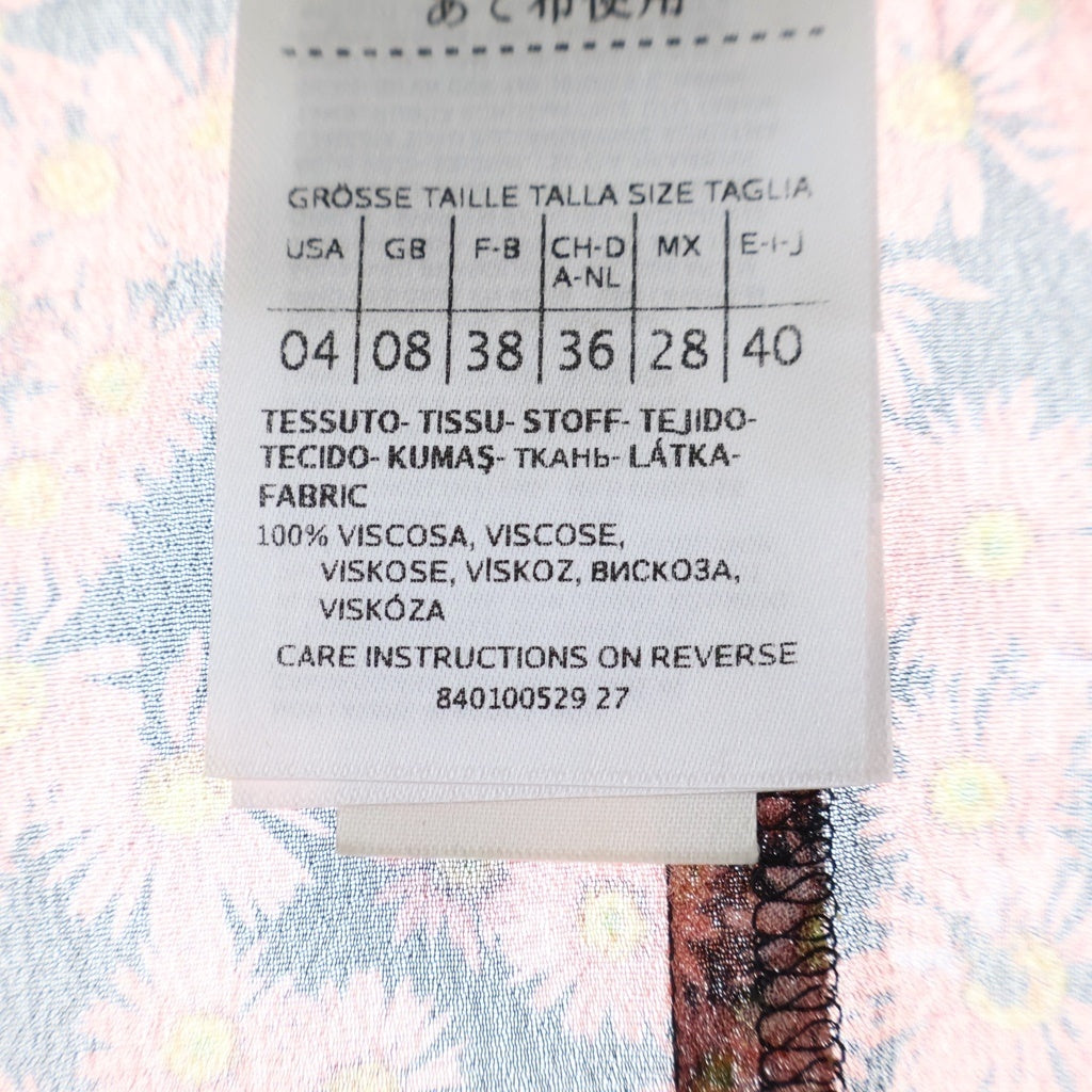 MAX&CO(マックス アンド コー) 花柄長袖ワンピース ドレス ビスコース レッド/ブラック 82241320 レディース