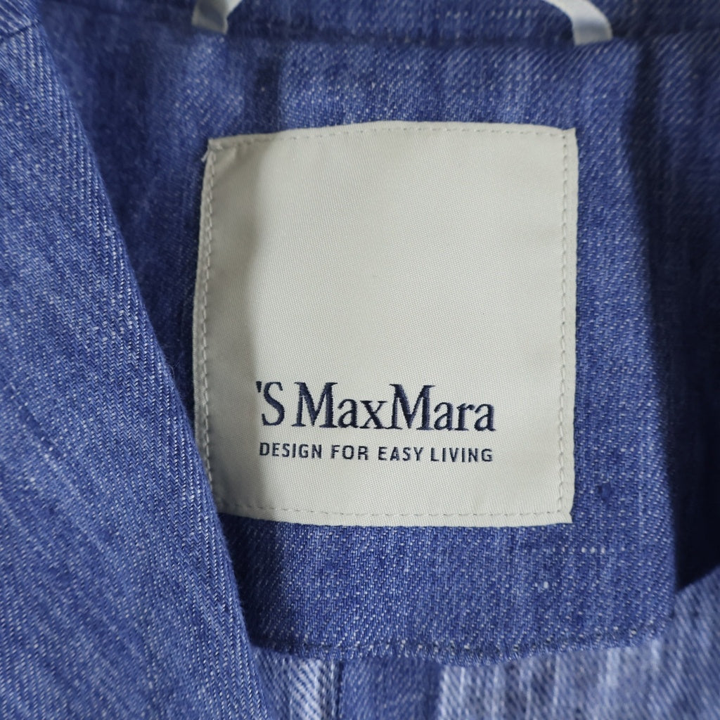 Max Mara(マックスマーラ) ダブルブレスト テーラードジャケット コットン デニム ブルー 904106126 レディース