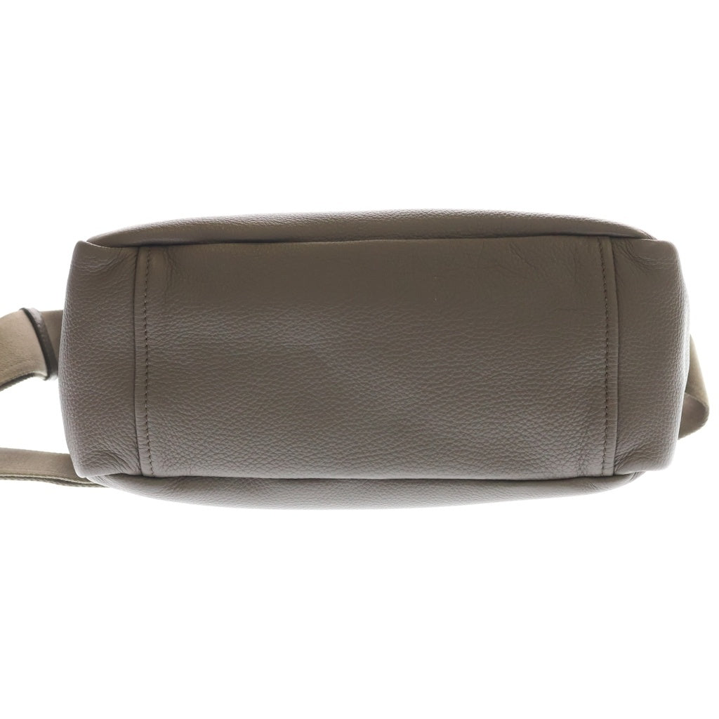 PRADA(プラダ) ヴィッテロダイノ ショルダーバッグ グレージュ レザー シルバー金具