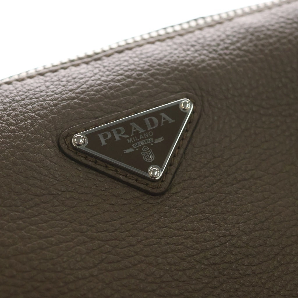 PRADA(プラダ) ヴィッテロダイノ ショルダーバッグ グレージュ レザー シルバー金具