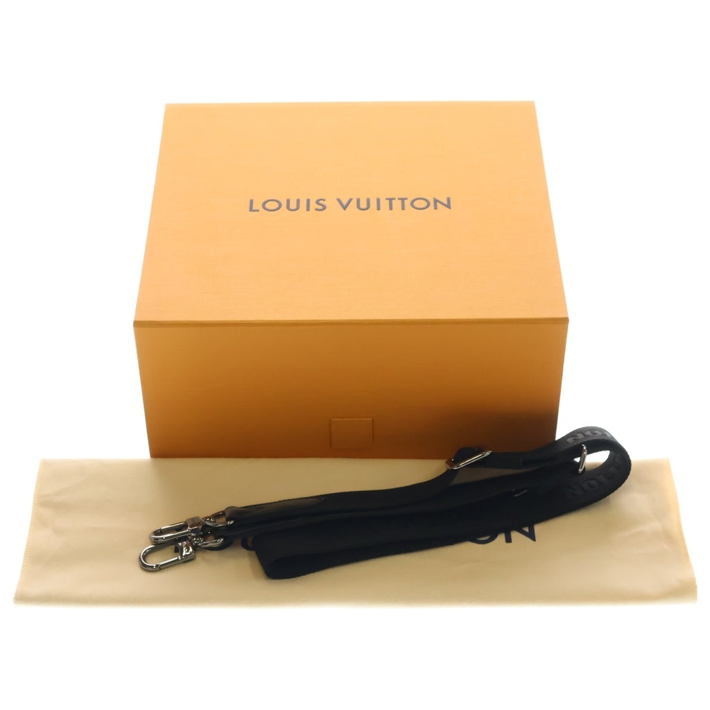 LOUIS VUITTON(ルイヴィトン) モノグラムエクリプス キーポルバンドリエール25 2WAYハンドバッグ ショルダーバッグ ブラック レザー×PVC M46271 シルバー金具 レディース