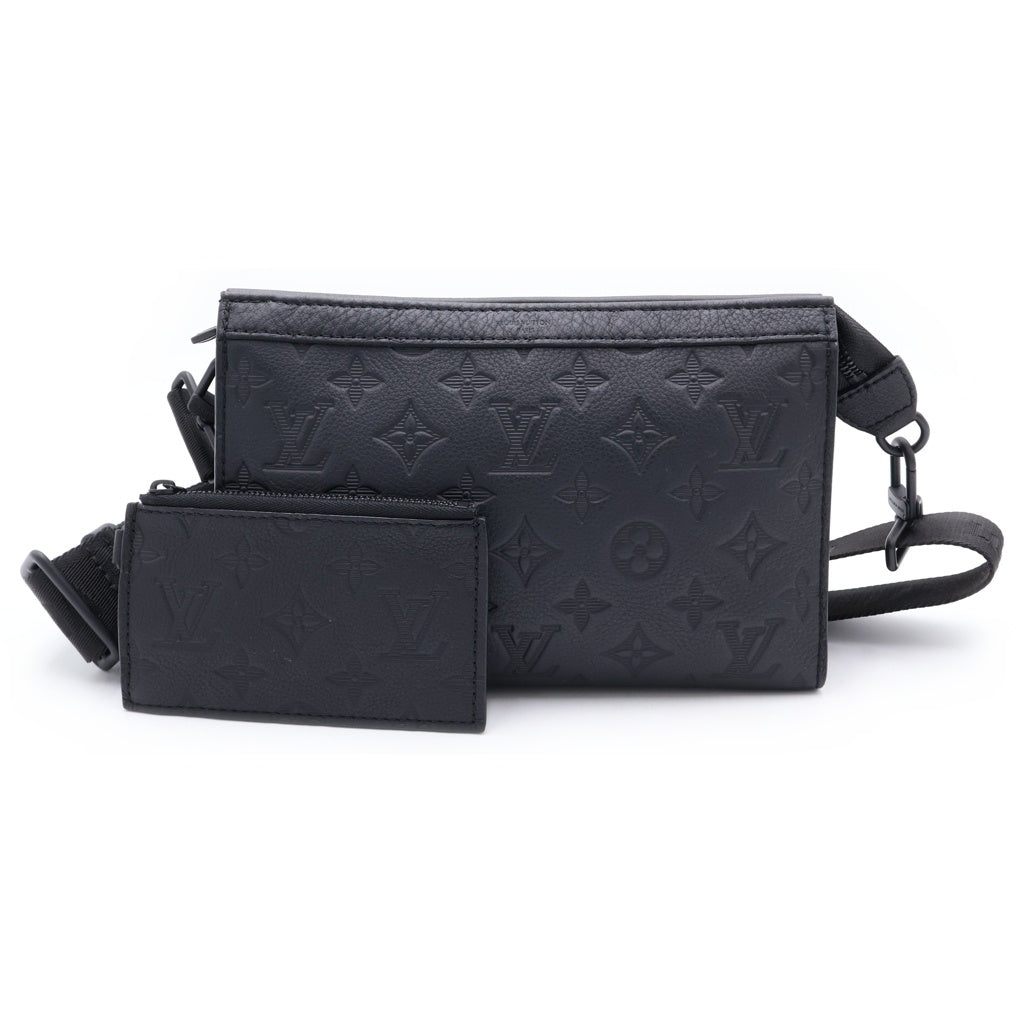 LOUIS VUITTON(ルイヴィトン) ガストン ウエアラ ブルウォレット ショルダーバック モノグラムシャドウ レザー ノワール M81115